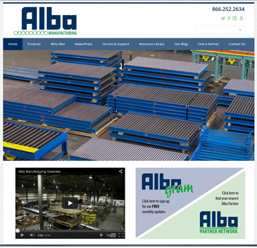 Alba Manufacturing Newsletter - Alba Website