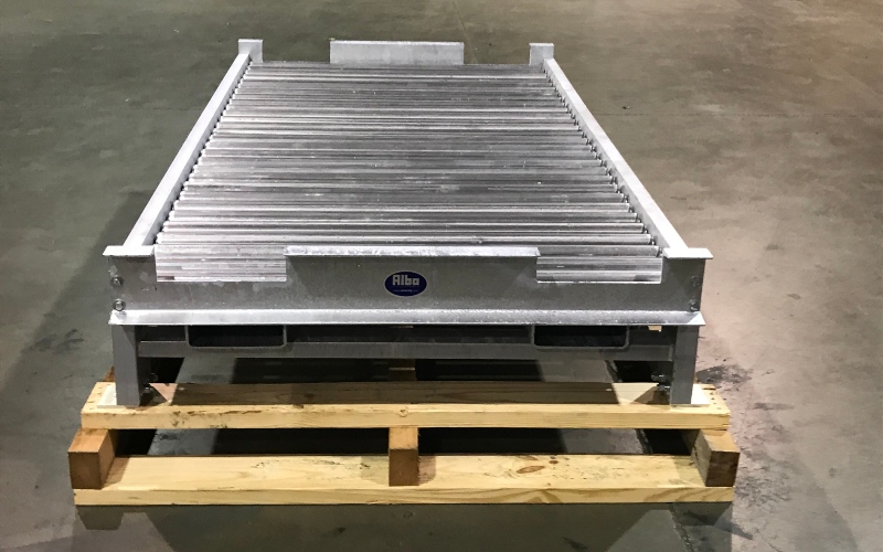 Alba Manufacturing - Galvanized Conveyor with Stainless Steel Rollers