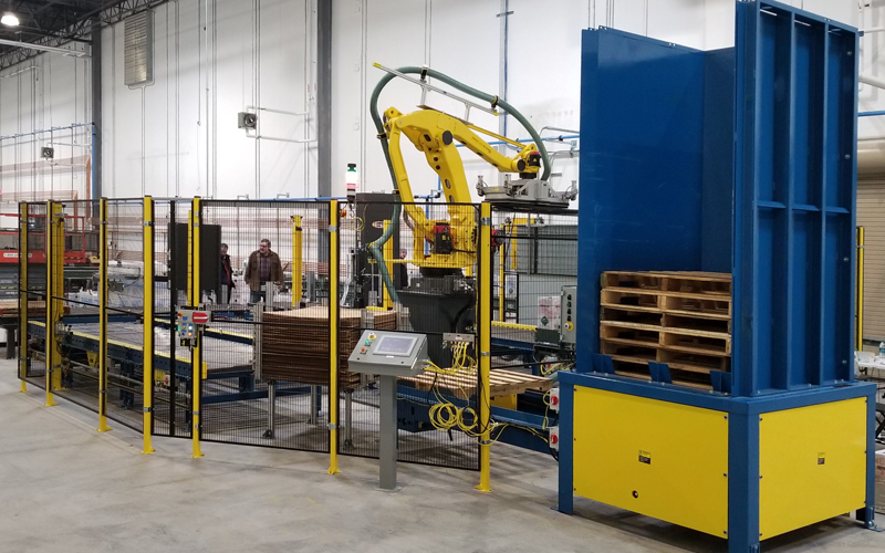 Alba Manufacturing – Pallet Stacker/Destacker Alba Manufacturing - Pallet Stacker/Destacker